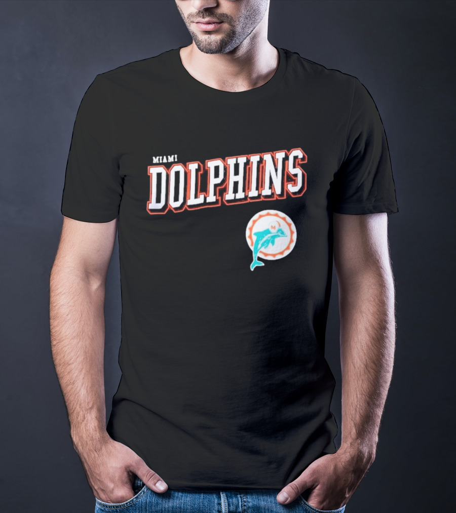 Miami Dolphins Black Retro Team T-Shirt