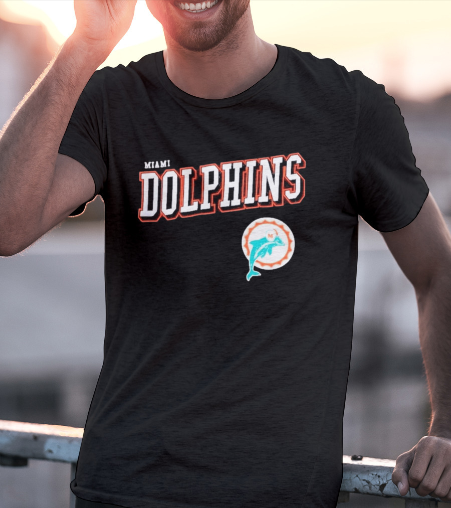 Miami Dolphins Black Retro Team T-Shirt