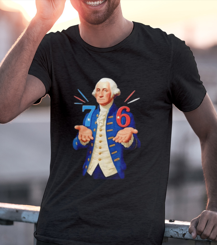 George Washington 1776 Patriotic Founding Father American Independence Day T-Shirt