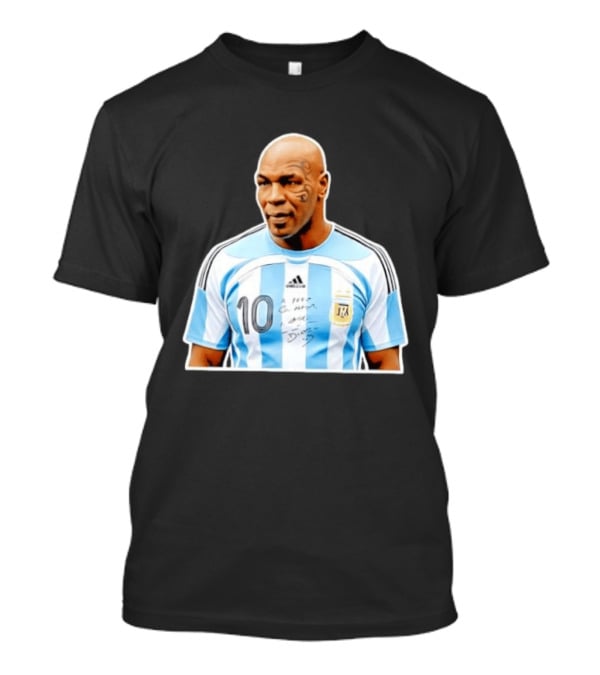 Mike Tyson Argentina National Football Team 10 A Dios Soccer Jersey T-Shirt