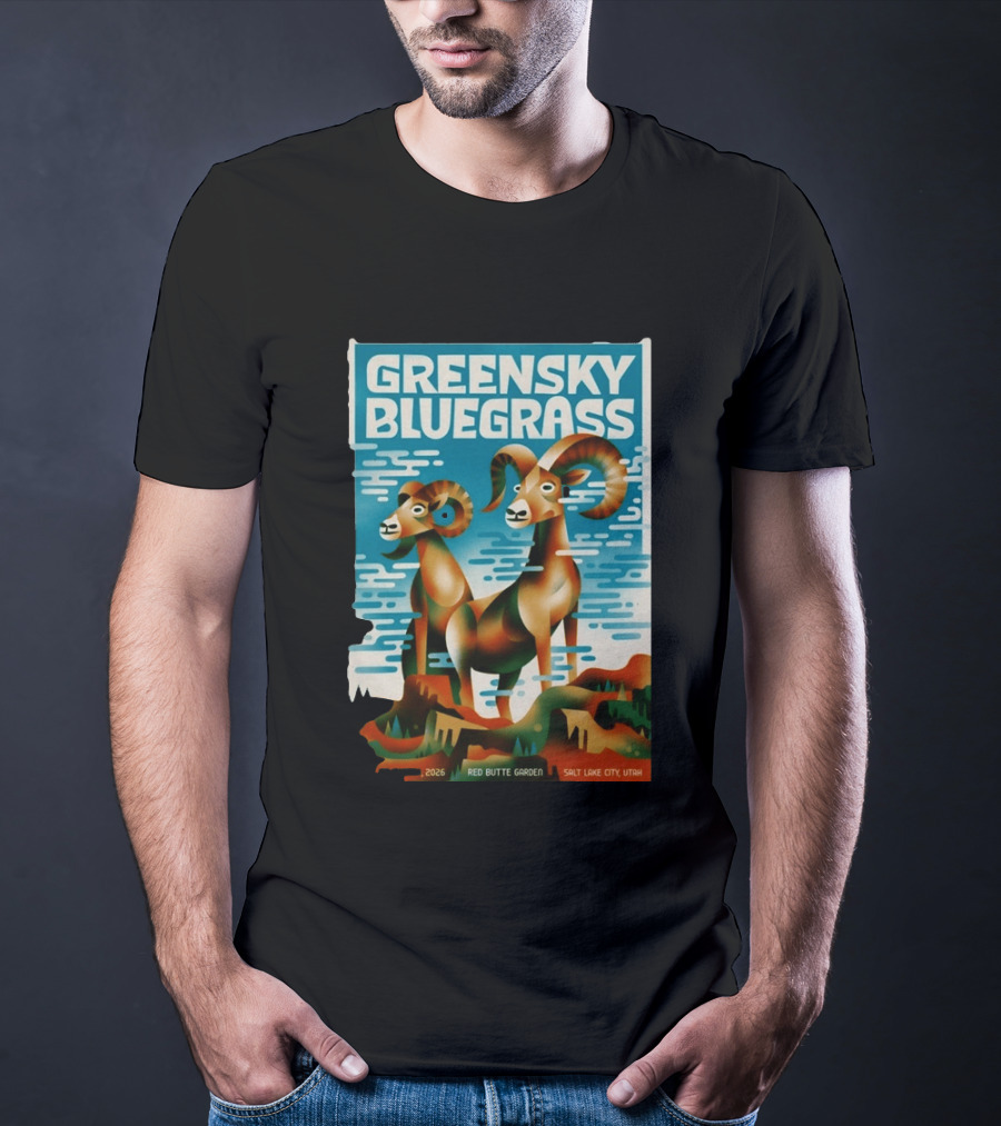 Greensky Bluegrass June 17 2026 Red Butte Garden Salt Lake City Utah Rams T-Shirt