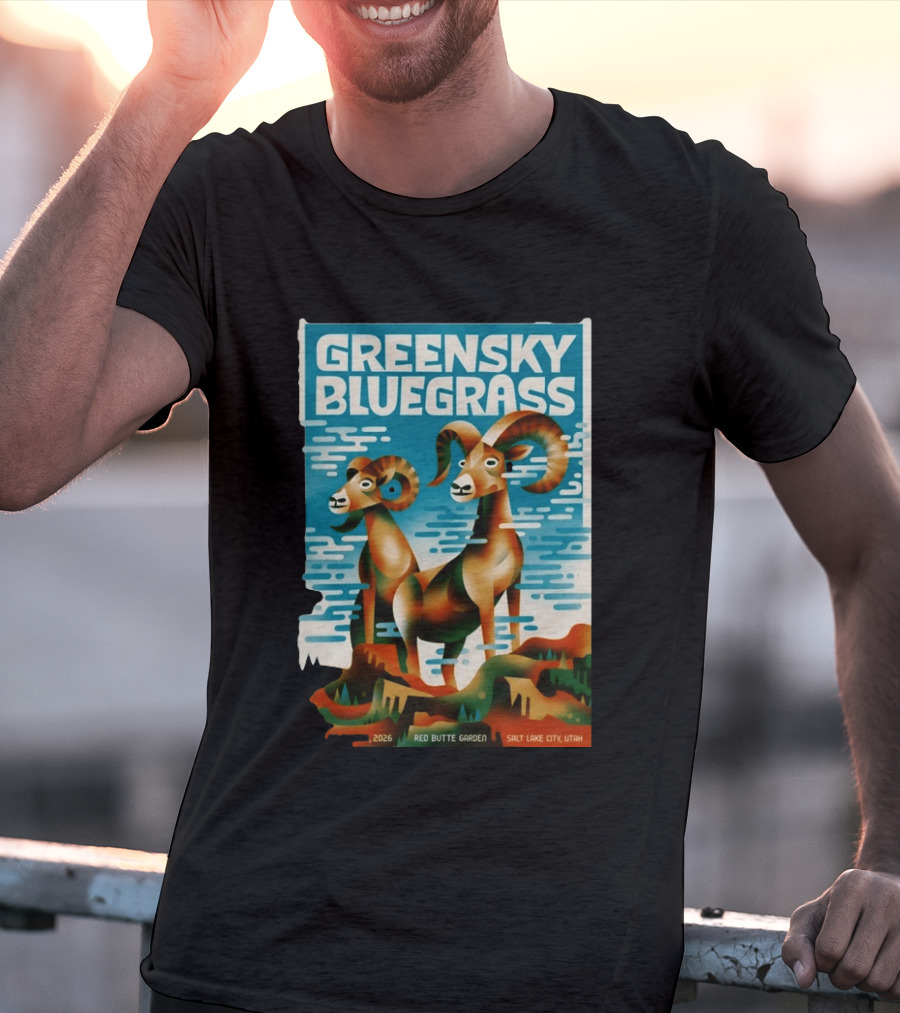 Greensky Bluegrass June 17 2026 Red Butte Garden Salt Lake City Utah Rams T-Shirt