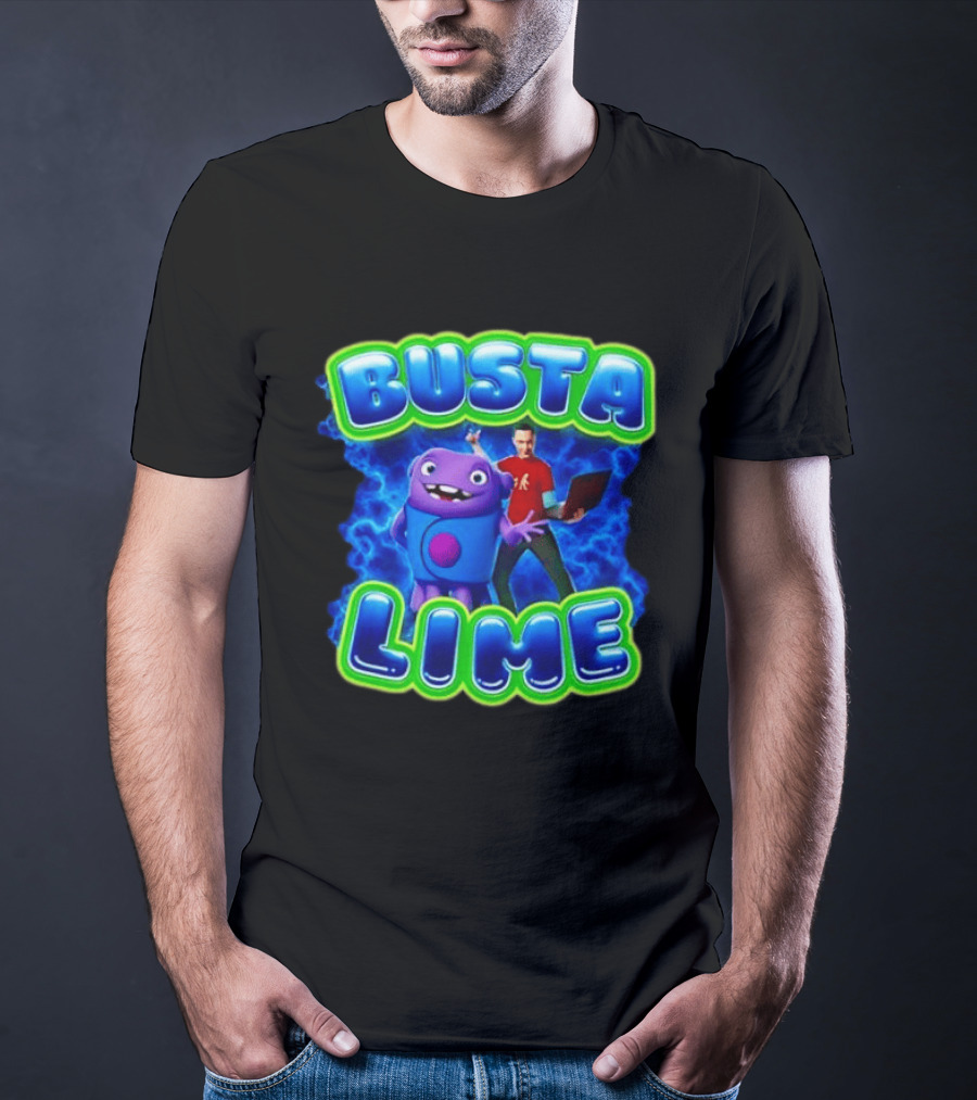 Oh Sheldon Cooper The Big Bang Theory Busta Lime Electric Blue T-Shirt