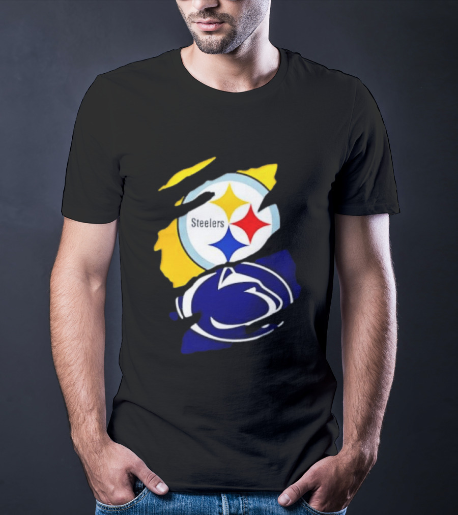 Pittsburgh Steelers Penn State Nittany Lions Team Tear T-Shirt