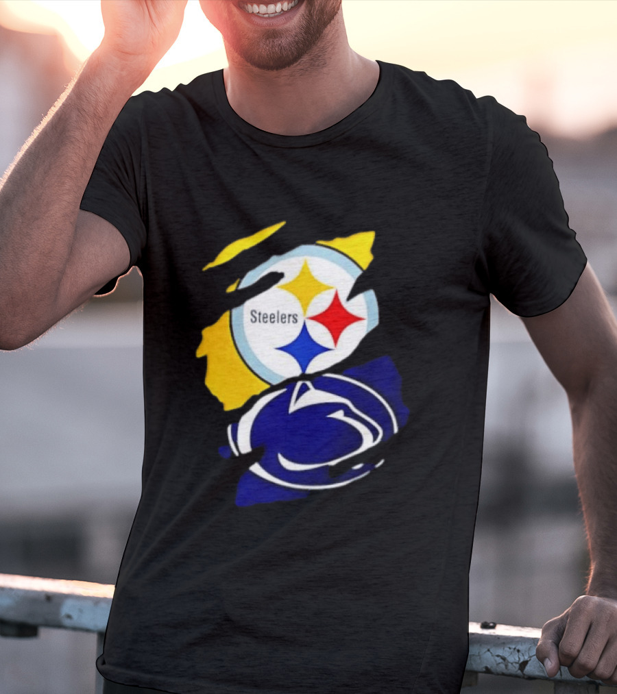 Pittsburgh Steelers Penn State Nittany Lions Team Tear T-Shirt