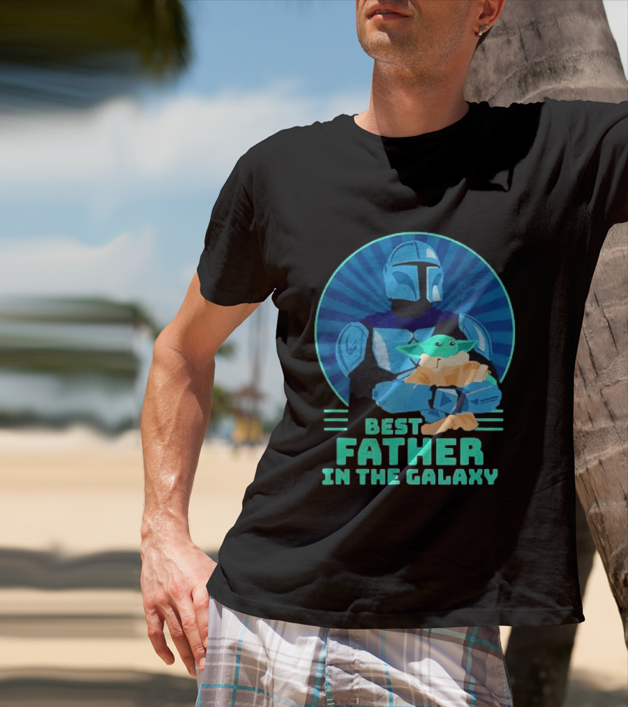 Star Wars Mandalorian Grogu Best Father In The Galaxy T-Shirt