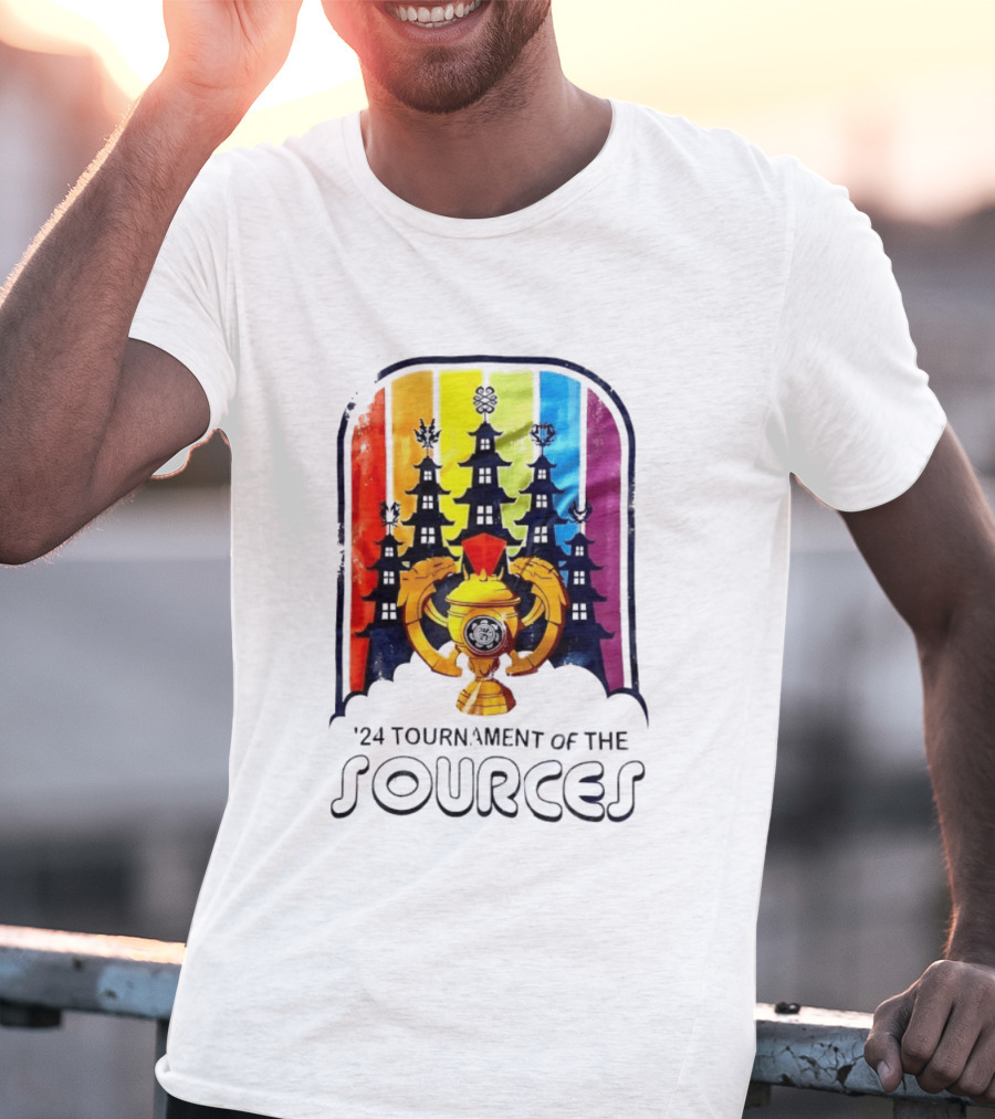 24 Tournament Of The Sources Trophy With Pagoda Silhouette And Rainbow T-Shirt