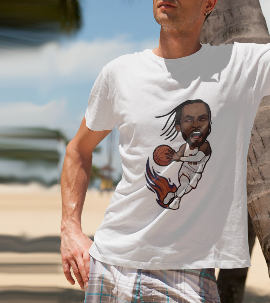 Jalen Brunson Burner New York Knicks Basketball Player Flame T-Shirt