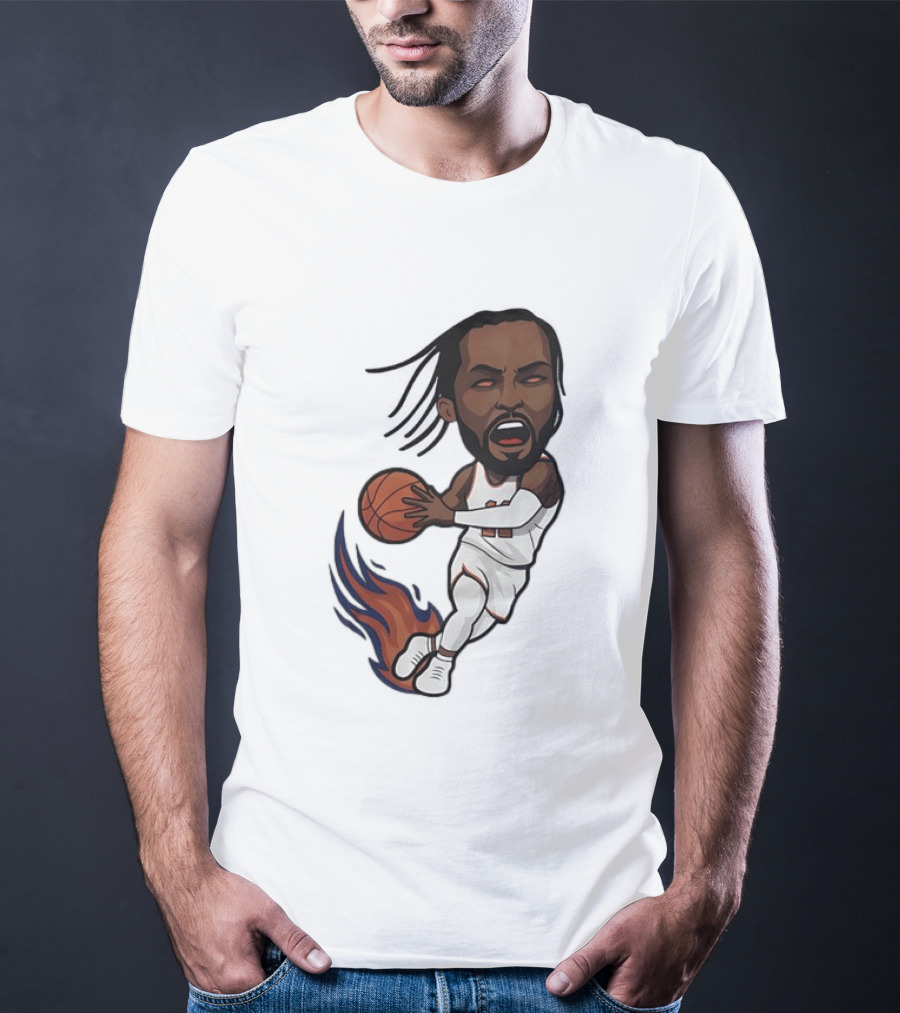 Jalen Brunson Burner New York Knicks Basketball Player Flame T-Shirt