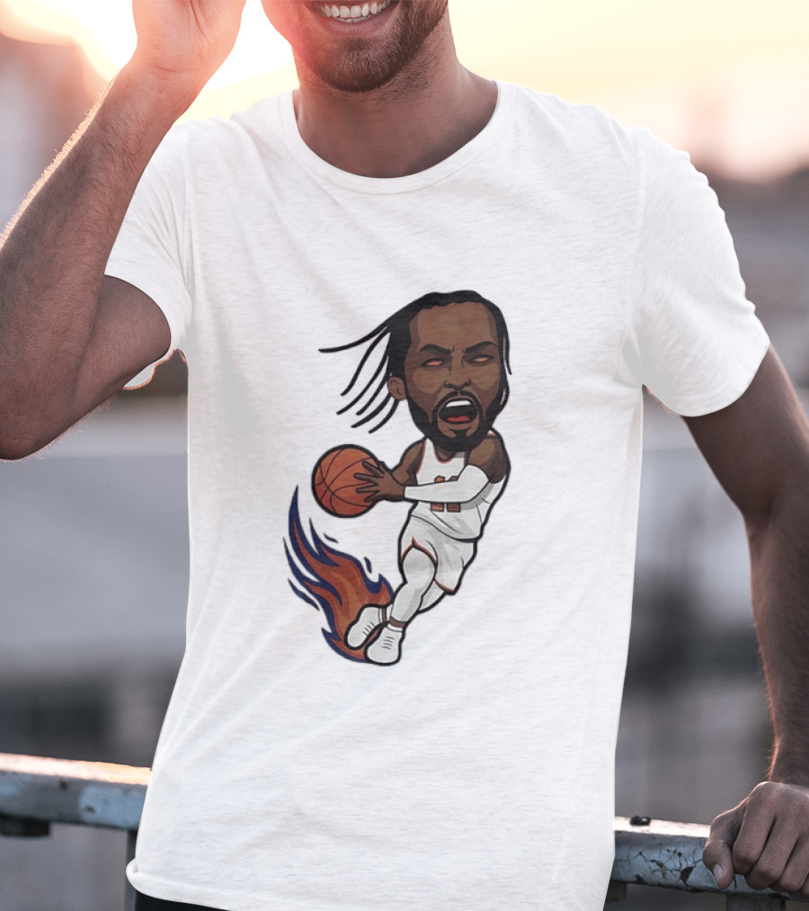 Jalen Brunson Burner New York Knicks Basketball Player Flame T-Shirt