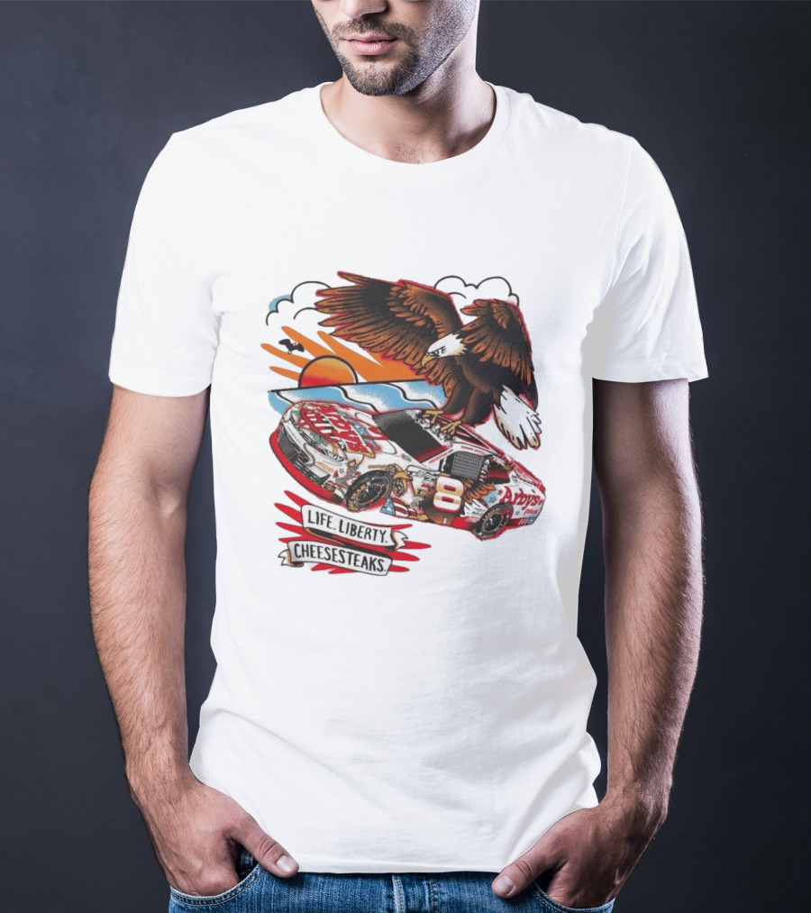 JR Motorsports Arby's Life Liberty Cheesesteaks Racing Car Eagle T-Shirt