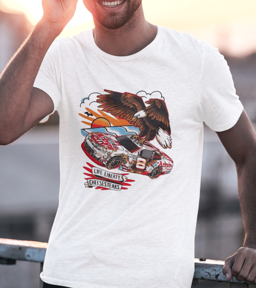 JR Motorsports Arby's Life Liberty Cheesesteaks Racing Car Eagle T-Shirt