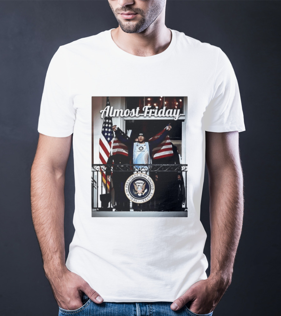 Almost Friday Justin Gaethje UFC Freedom 250 Presidential Seal American Flag T-Shirt