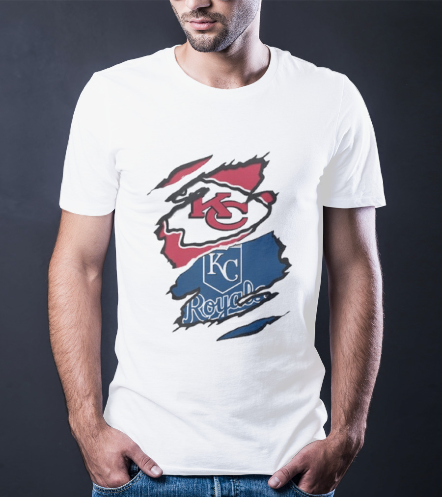 Kansas City Chiefs Royals KC Sports Crossover Beneath The Surface T-Shirt