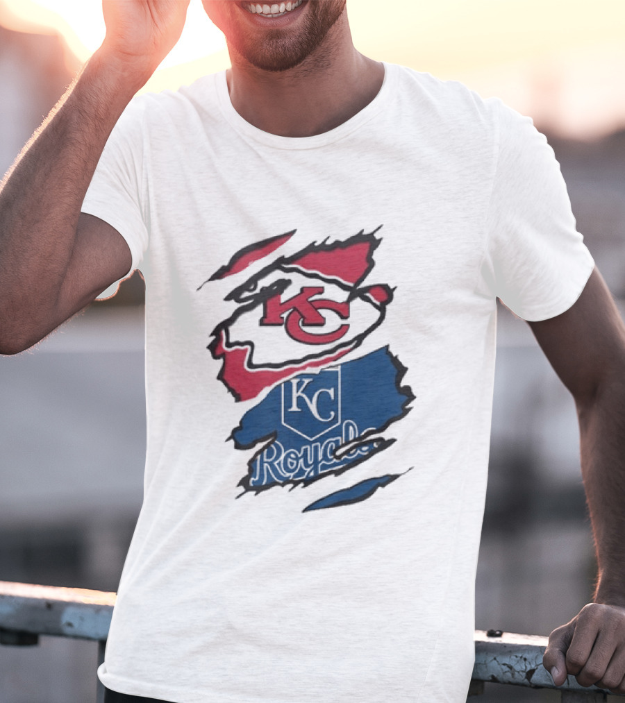 Kansas City Chiefs Royals KC Sports Crossover Beneath The Surface T-Shirt