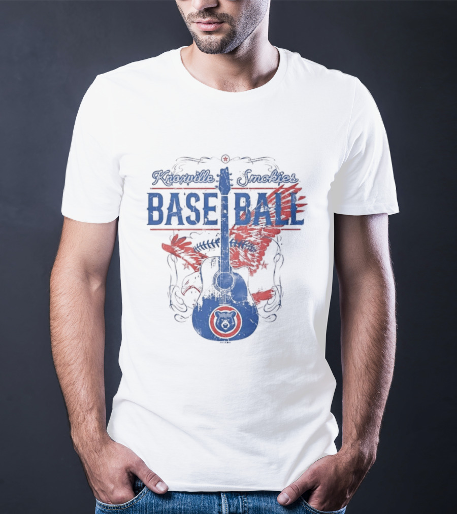Knoxville Smokies Baseball Guitar Eagle Minor League Team T-Shirt