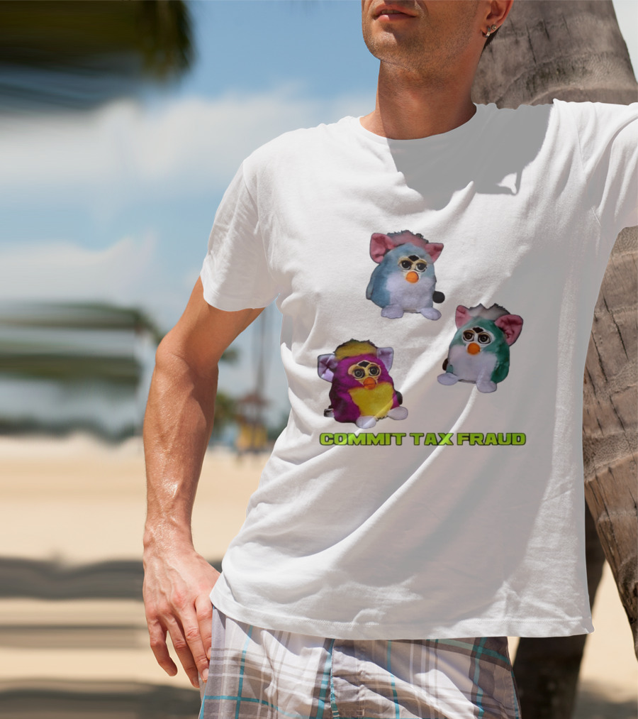 Furby Aesthetic Commit Tax Fraud Multi Color Collection T-Shirt