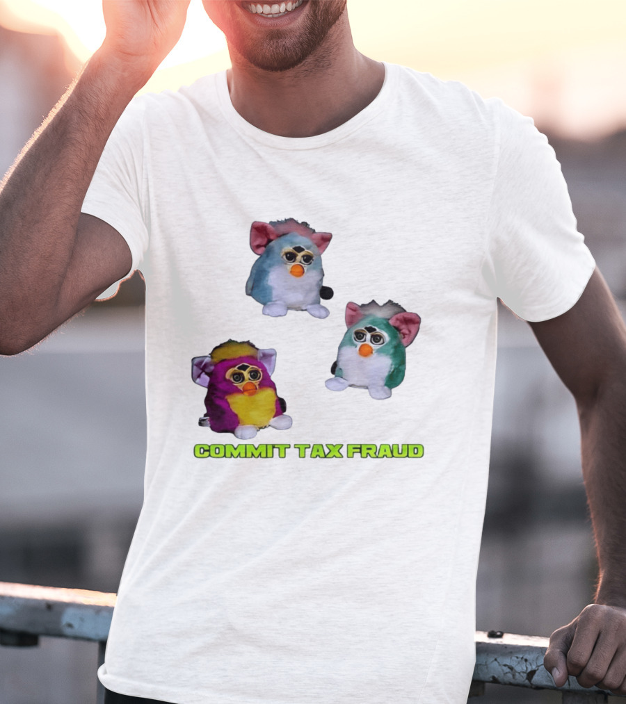 Furby Aesthetic Commit Tax Fraud Multi Color Collection T-Shirt