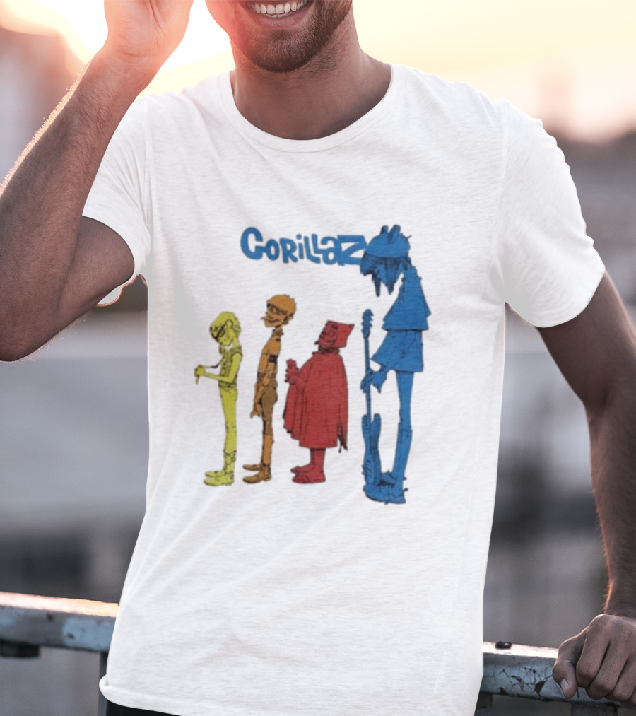 Gorillaz Concert Characters Art Tottenham Stadium Event T-Shirt