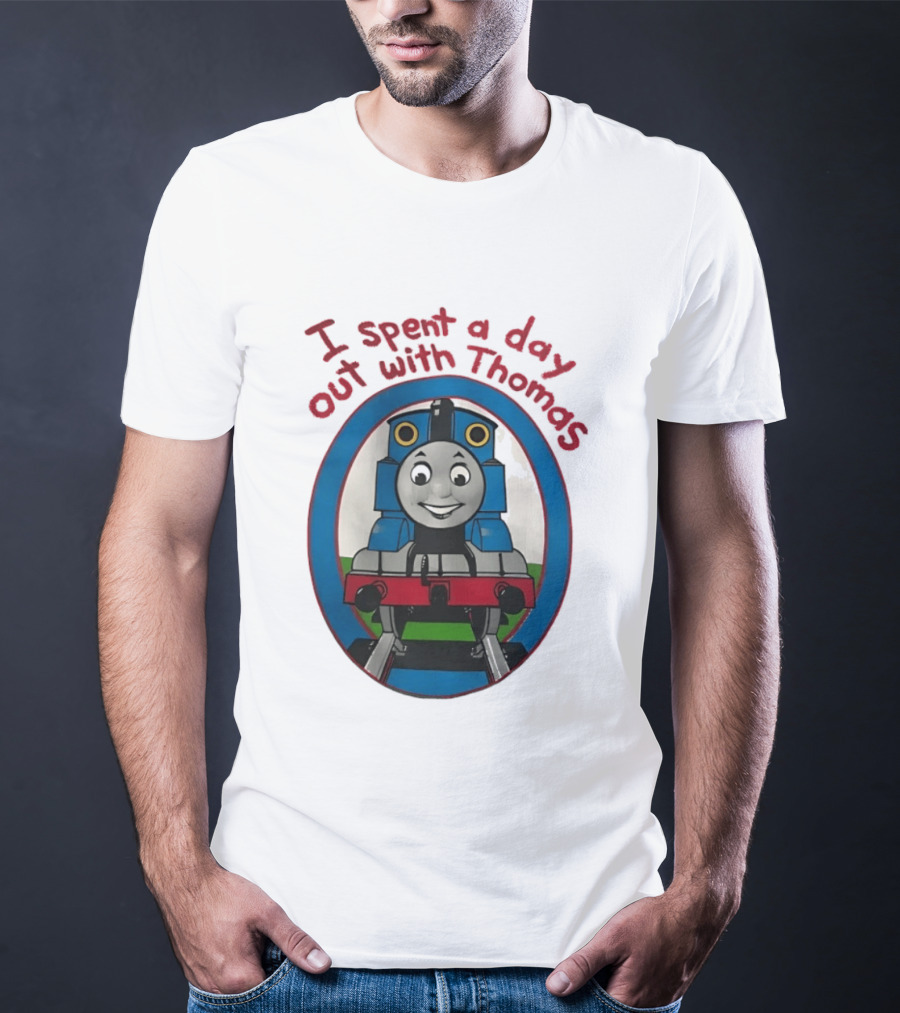 I Spent A Day Out With Thomas The Tank Engine Oval Frame T-Shirt