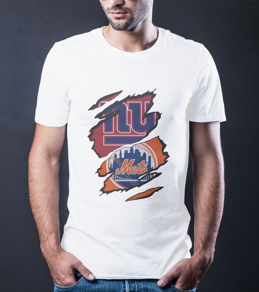 New York Giants NY Mets Beneath The Surface Fan T-Shirt