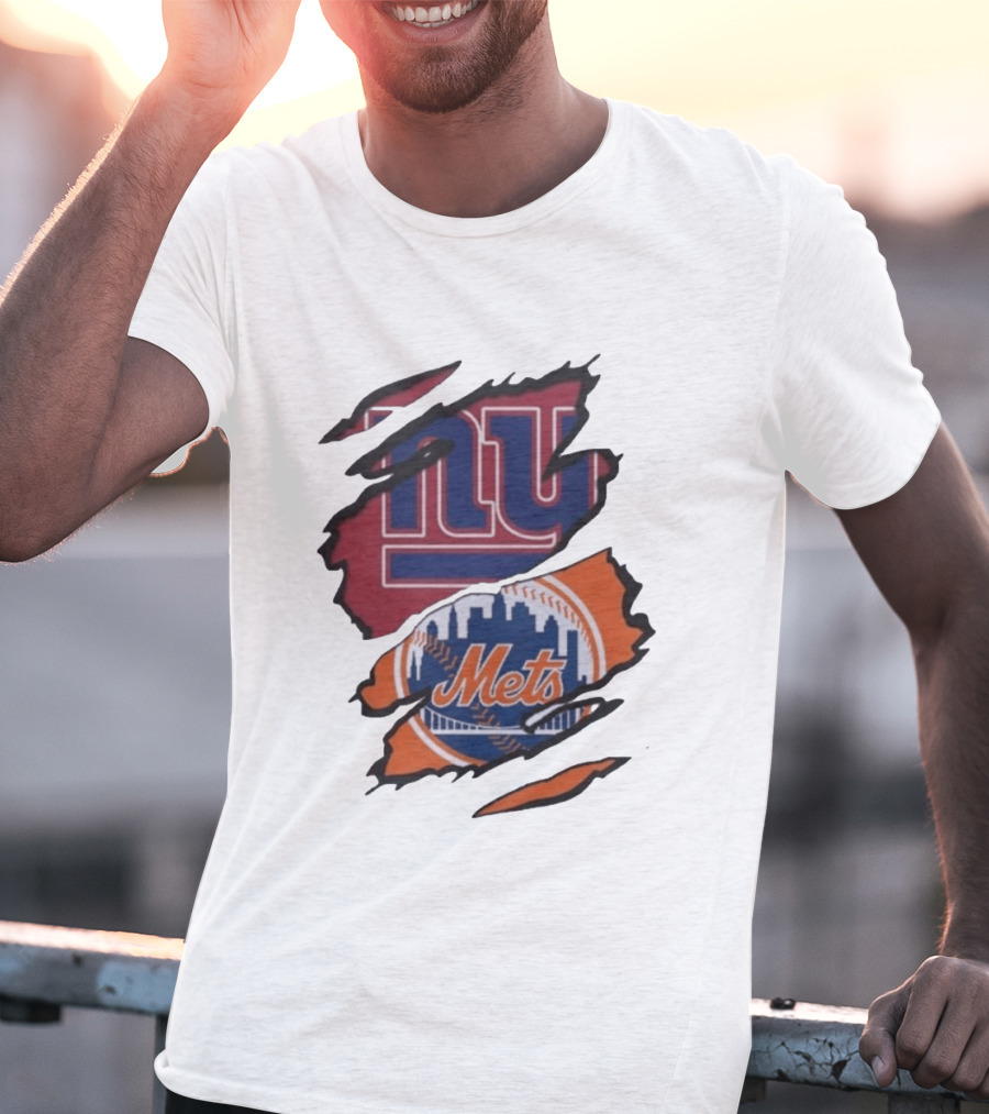 New York Giants NY Mets Beneath The Surface Fan T-Shirt