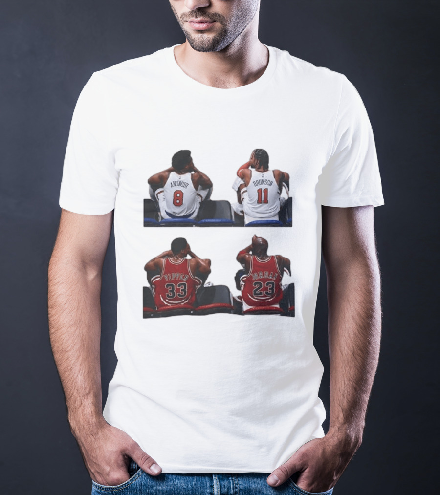 OG Anunoby Jalen Brunson Knicks Scottie Pippen Michael Jordan Bulls Legends 23 33 11 8 T-Shirt