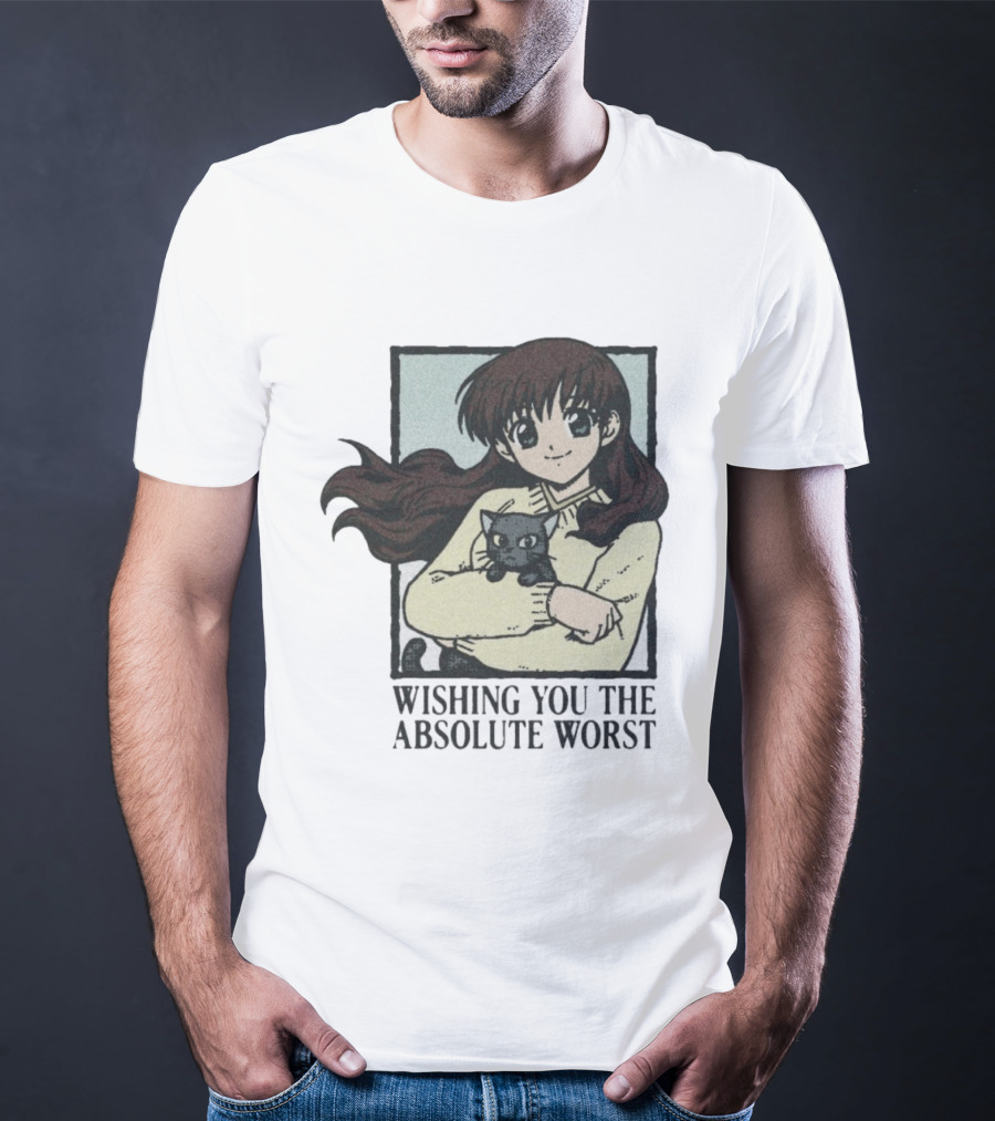 Wishing You The Absolute Worst Anime Girl Cat Scene T-Shirt