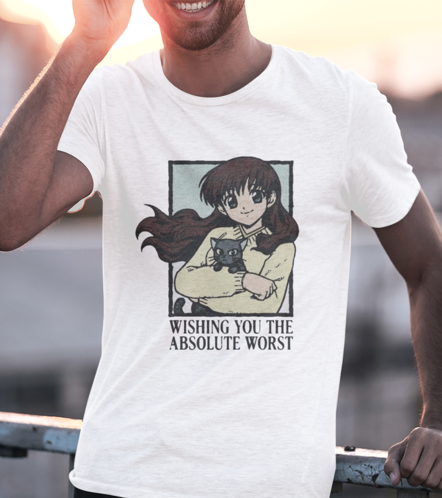 Wishing You The Absolute Worst Anime Girl Cat Scene T-Shirt