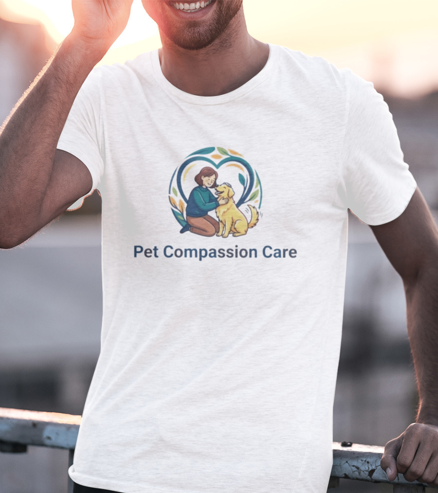 Pet Compassion Care Heartwarming Human Canine Bond And Love T-Shirt