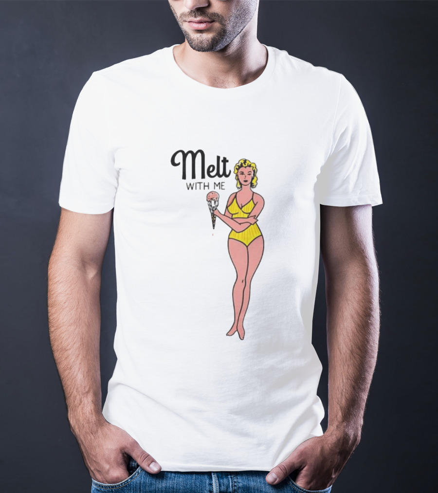 Melt With Me Pinup Girl Ice Cream Summer Poolside Women T-Shirt