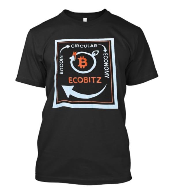 Bitcoin Circular Economy Ecobitz Concept With Lightning And Arrows T-Shirt