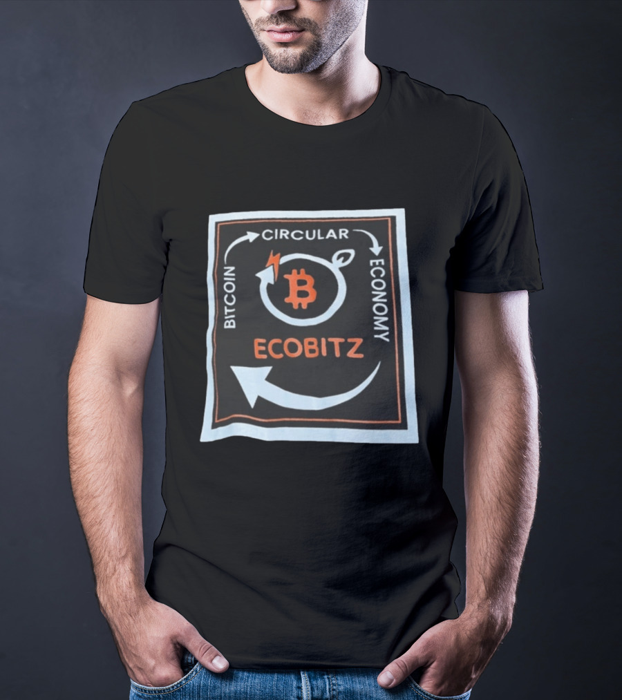 Bitcoin Circular Economy Ecobitz Concept With Lightning And Arrows T-Shirt