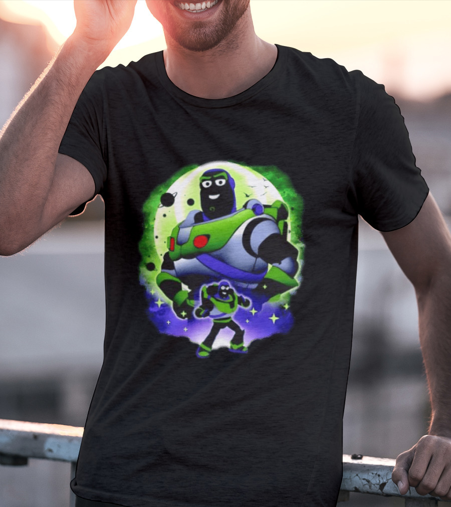 Buzz Lightyear Space Ranger Moon Planetary System Toy Story Galaxy T-Shirt