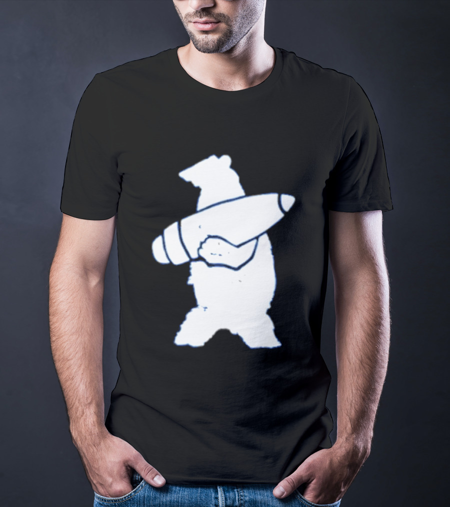 California Republic Bear Holding Bullet Munitions Military Tactical Morale T-Shirt