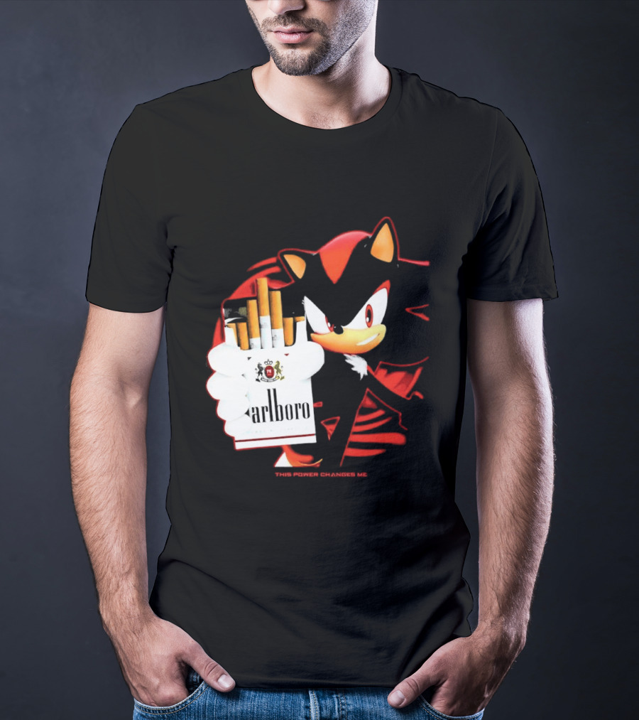 Shadow The Hedgehog Marlboro Cigarettes This Power Changes Me T-Shirt