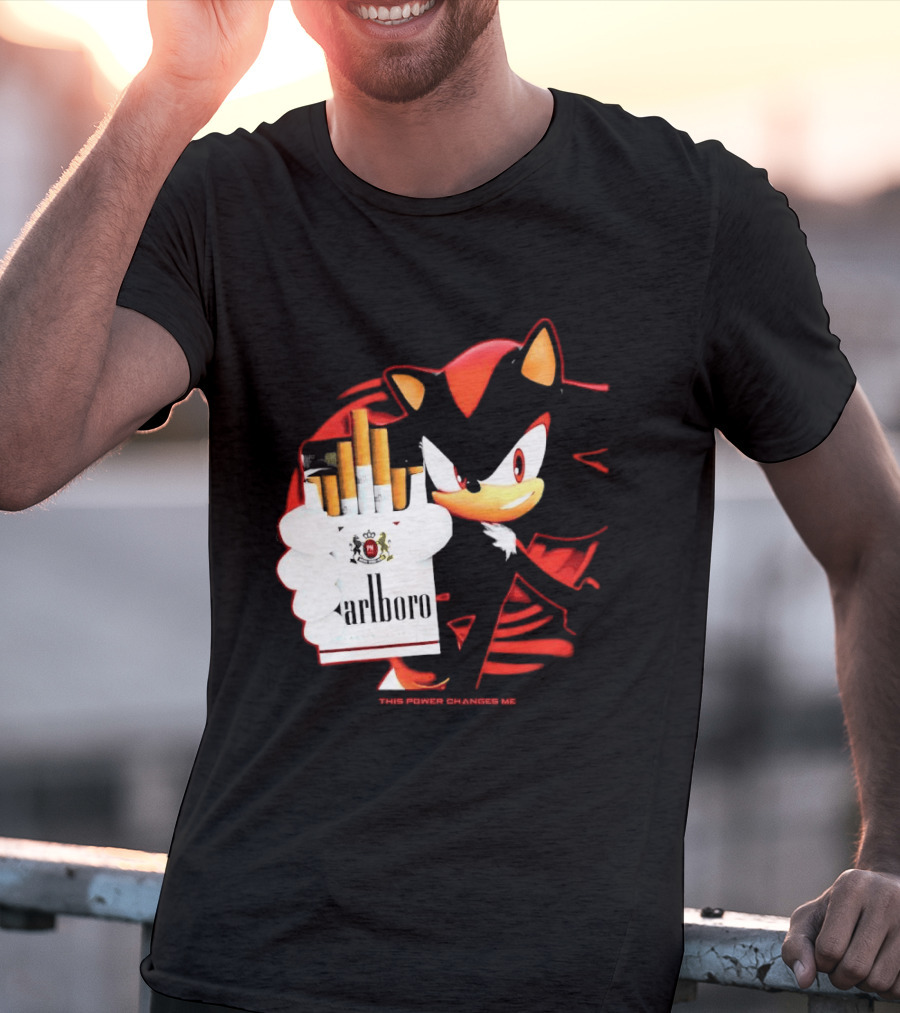 Shadow The Hedgehog Marlboro Cigarettes This Power Changes Me T-Shirt