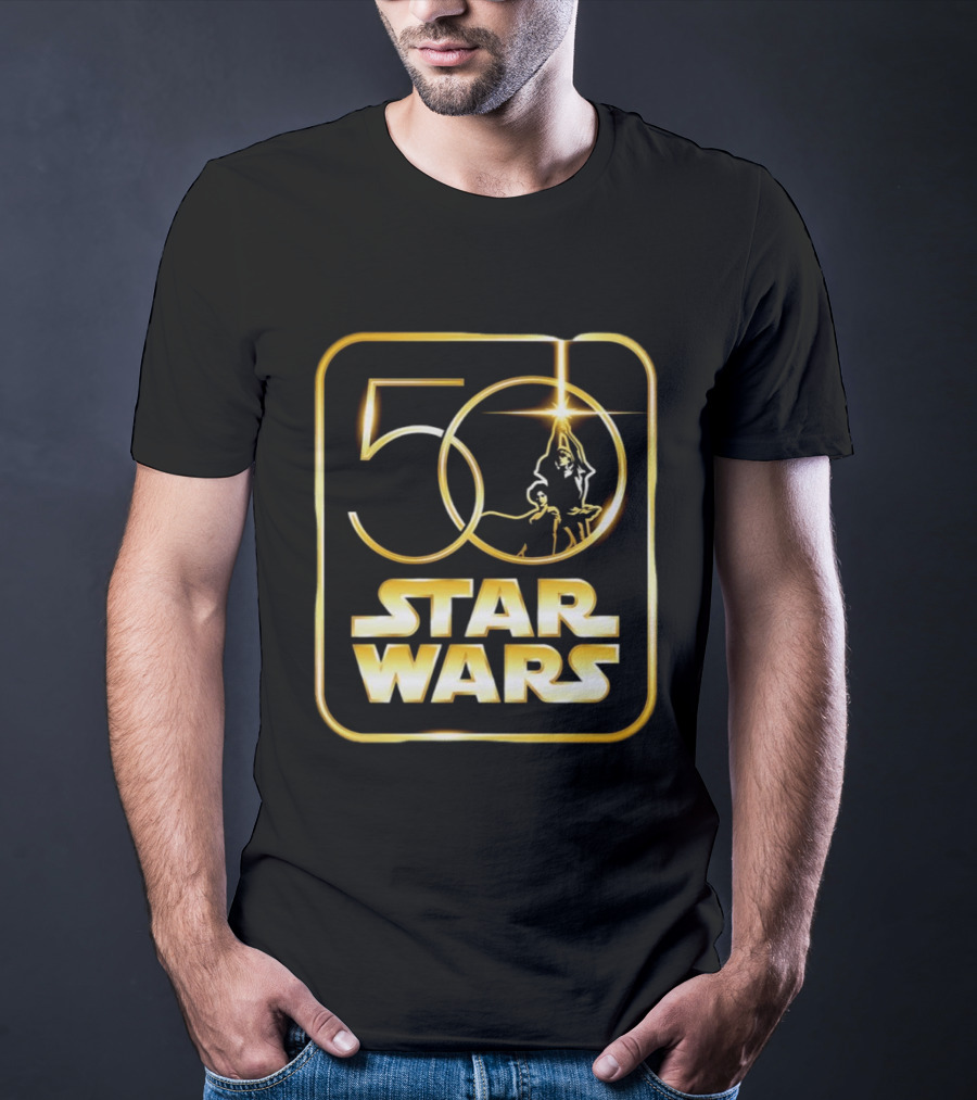 50 Year Anniversary Star Wars Luke Skywalker Princess Leia T-Shirt