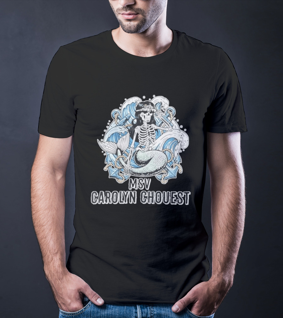 Skeleton Mermaid With Night Vision Goggles MSV Carolyn Chouest T-Shirt