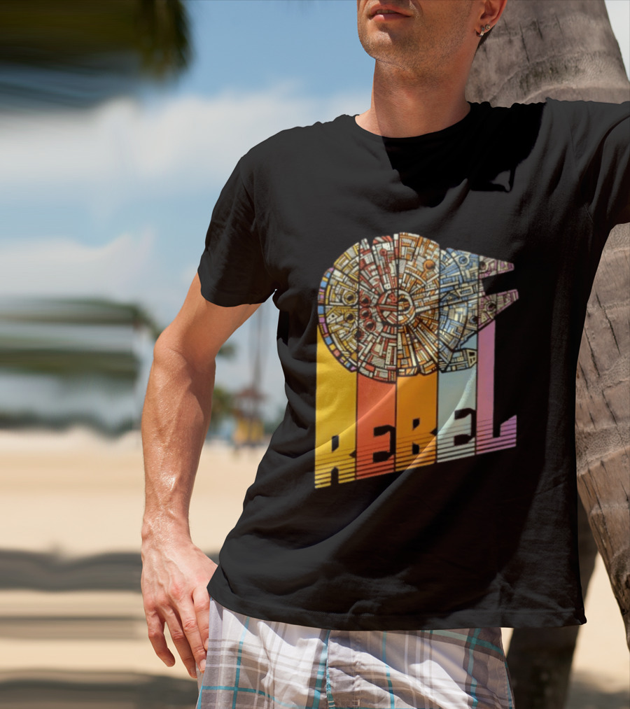Millennium Falcon REBEL Star Wars Spaceship Movie T-Shirt