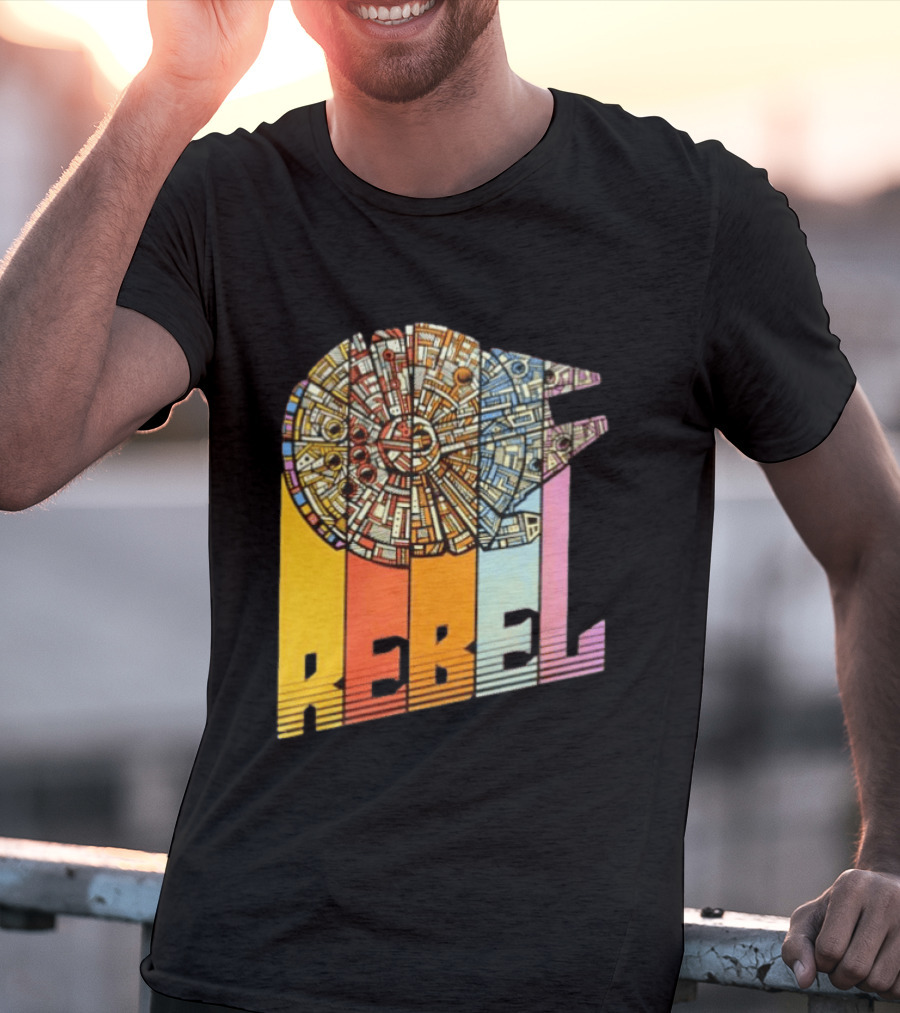 Millennium Falcon REBEL Star Wars Spaceship Movie T-Shirt