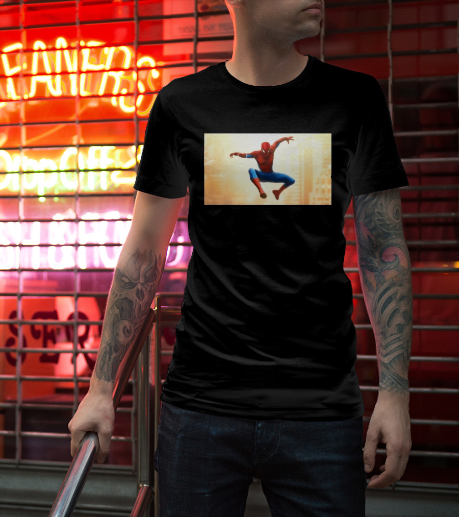 Spider Man Brand New Day July 2026 Jumping Action Pose Classic Suit T-Shirt
