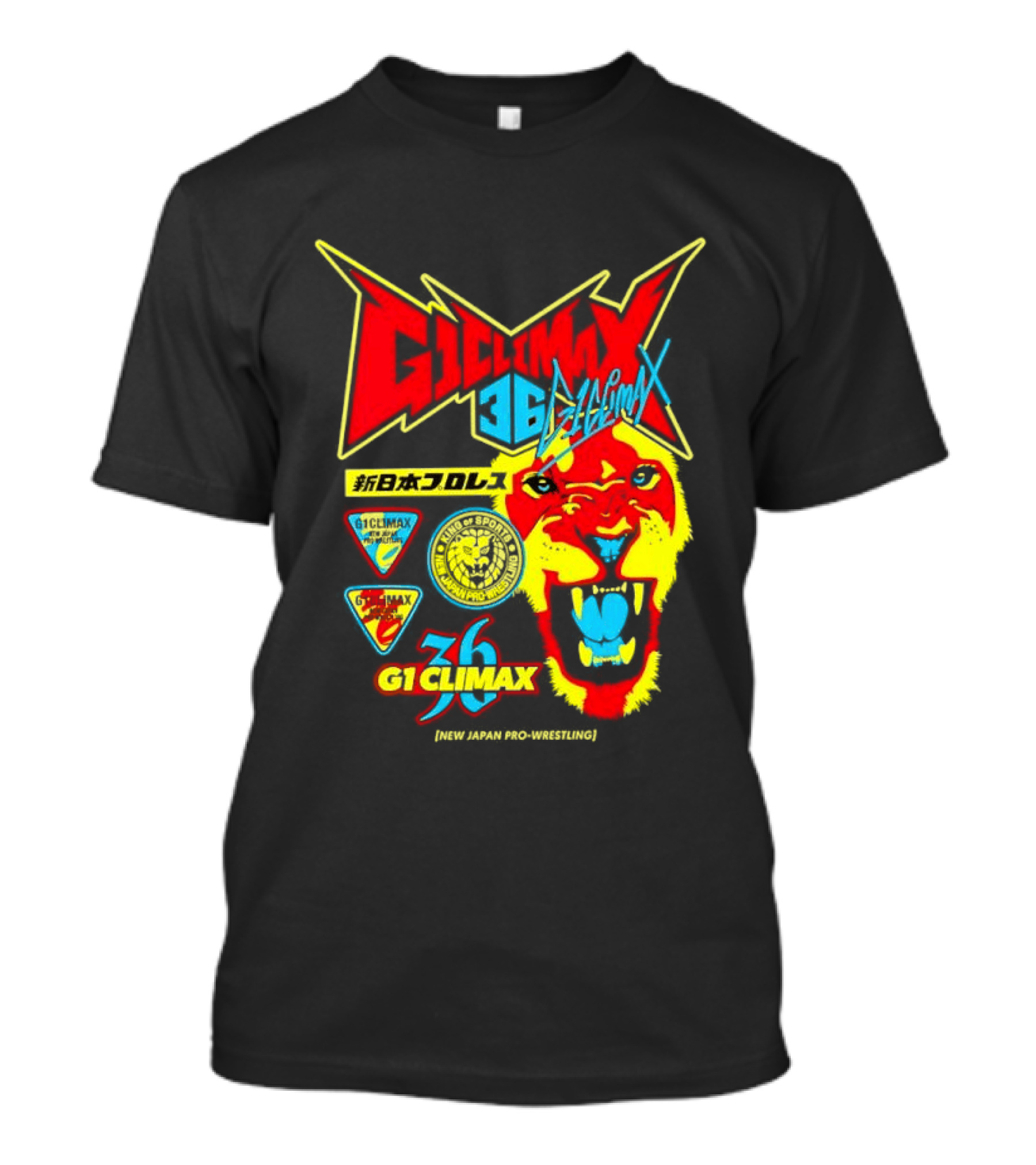 New Japan Pro Wrestling G1 Climax 36 Lion Mark King Of Sports Retro Wrestling T-Shirt