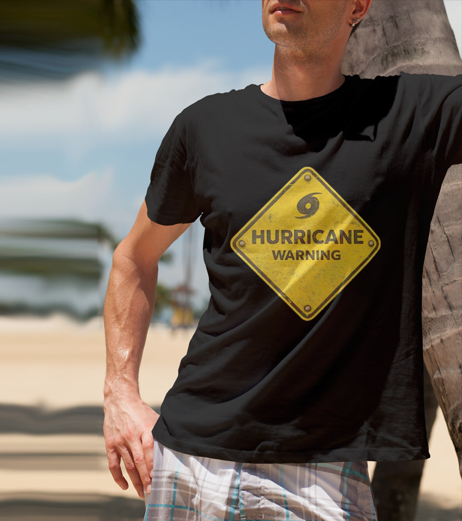 Hurricane Warning Alert Hazard Sign Weather Disaster Caution T-Shirt