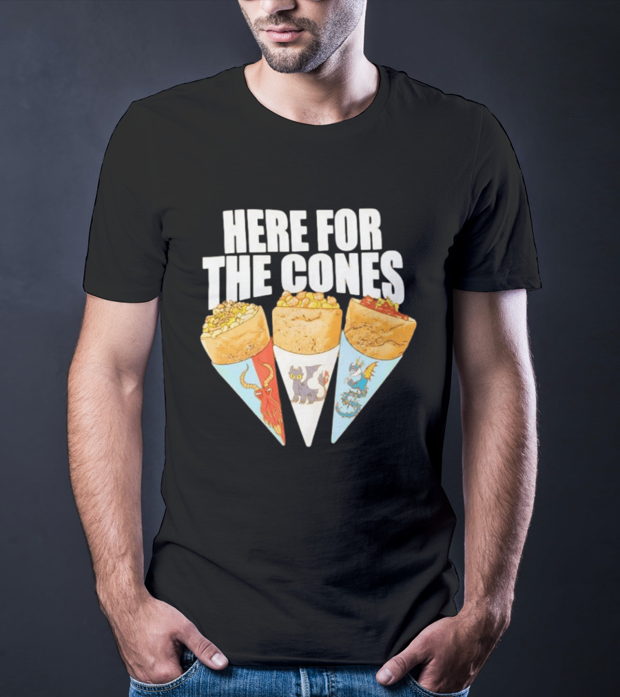 Here For The Cones Toothless How To Train Your Dragon Universal Epic Universe T-Shirt