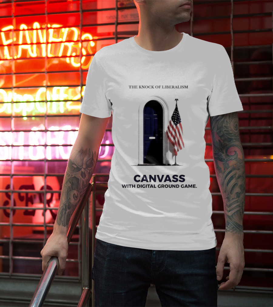 S With Flag And Doorway Digital Ground Game T-Shirt