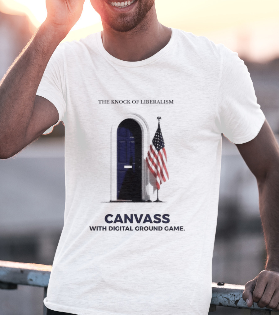 S With Flag And Doorway Digital Ground Game T-Shirt