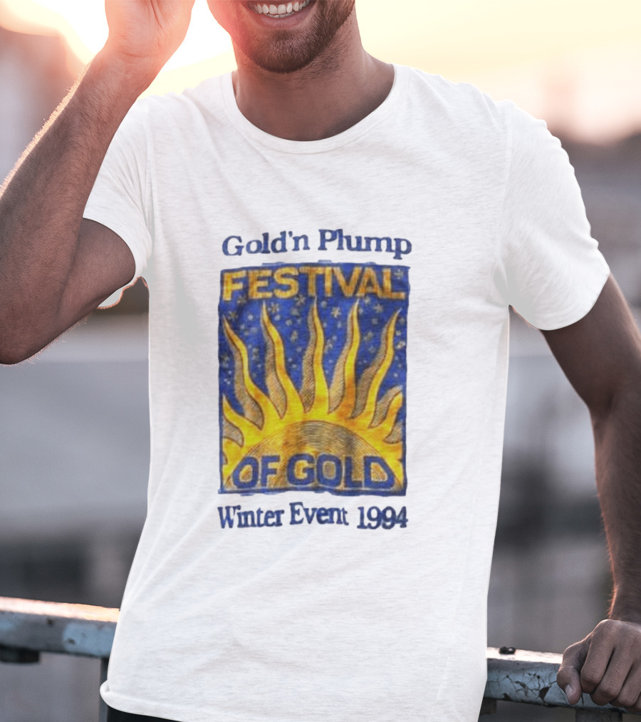 Gold N Plump Festival Of Gold Winter Event 1994 Sunburst And Stars T-Shirt