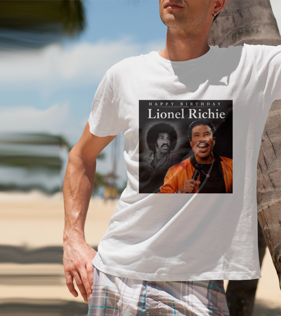 Happy Birthday Lionel Richie Vintage And Modern Singing Celebration T-Shirt