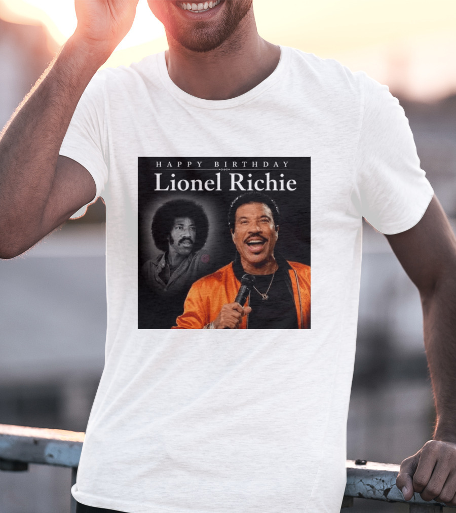 Happy Birthday Lionel Richie Vintage And Modern Singing Celebration T-Shirt